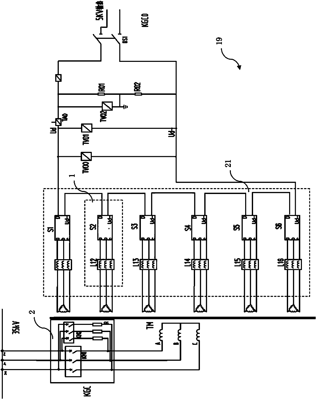 Mobile type high-power alternating current (AC)/direct current (DC) hybrid power supply device