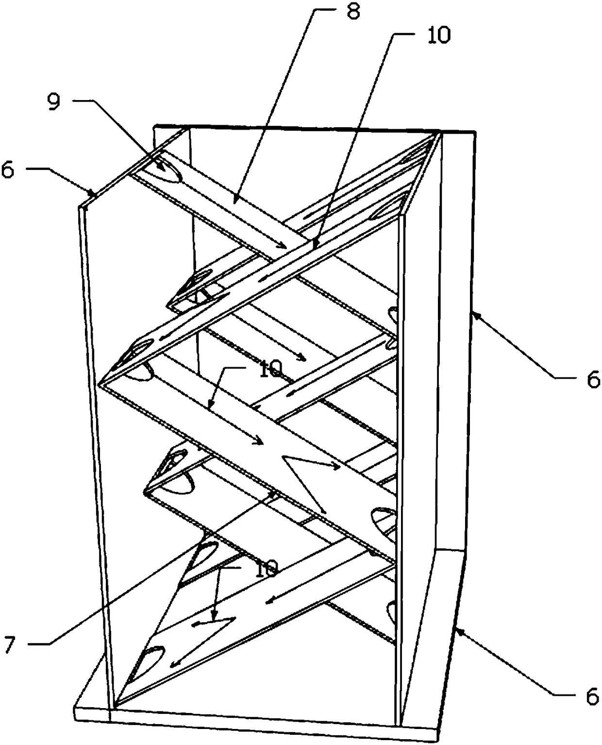 Steel-concrete composite beam structure applicable to self-compacting concrete pouring and design method