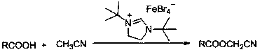 A kind of method of synthesizing cyanomethyl carboxylate
