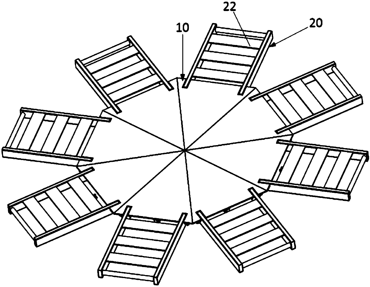 Linkage turnover device and multi-degree-of-freedom platform with same