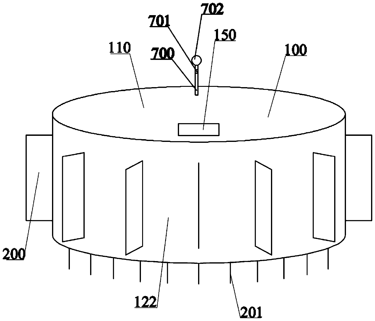 Buried substation with radiation isolation function