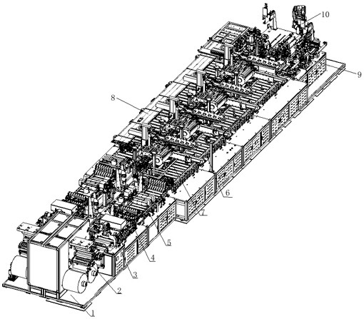 High-speed cutting and stacking all-in-one machine