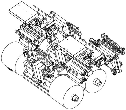 High-speed cutting and stacking all-in-one machine