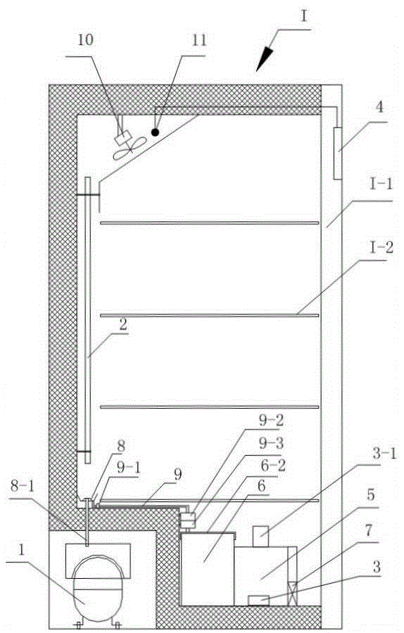 A wine cabinet with a humidification control system