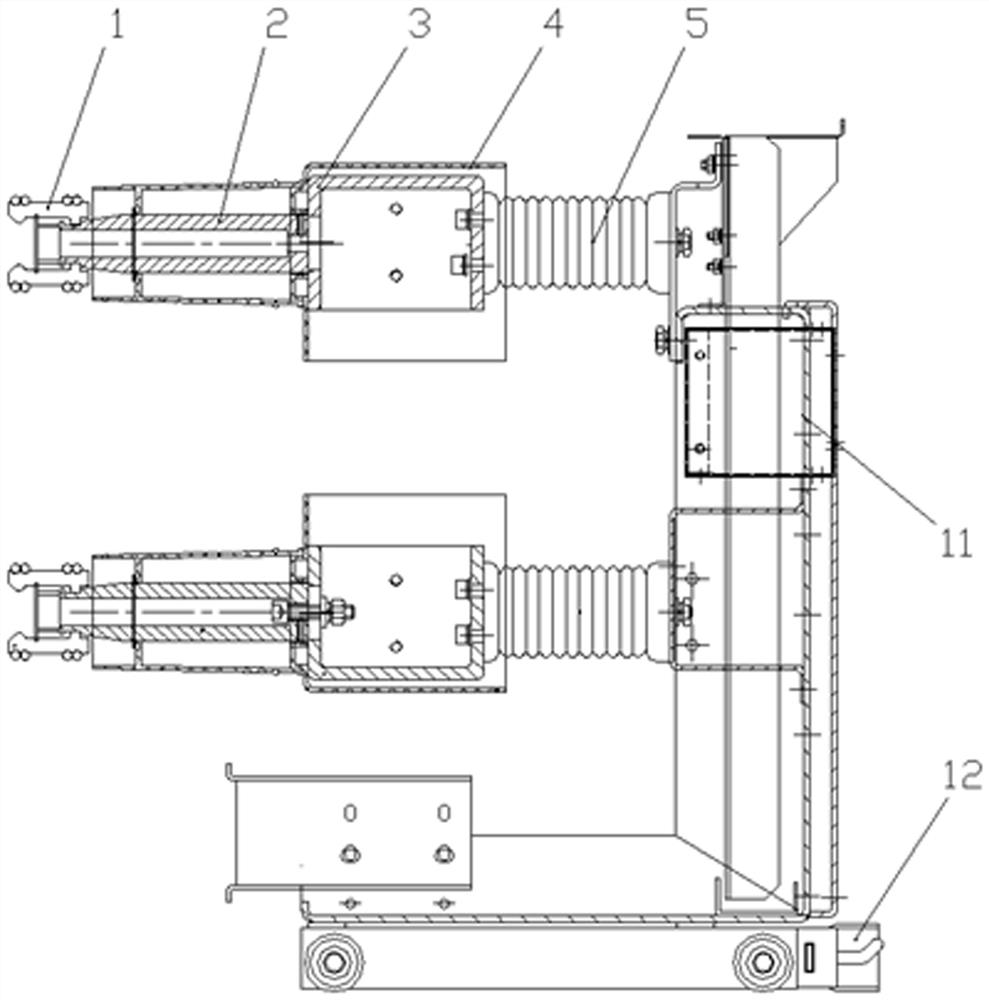 Full-automatic nuclear phase device of universal switch cabinet and using method thereof