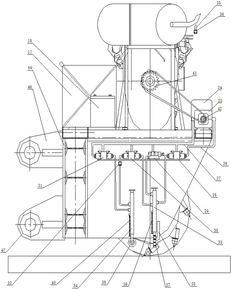 Road de-icing device and de-icing method suitable for loader