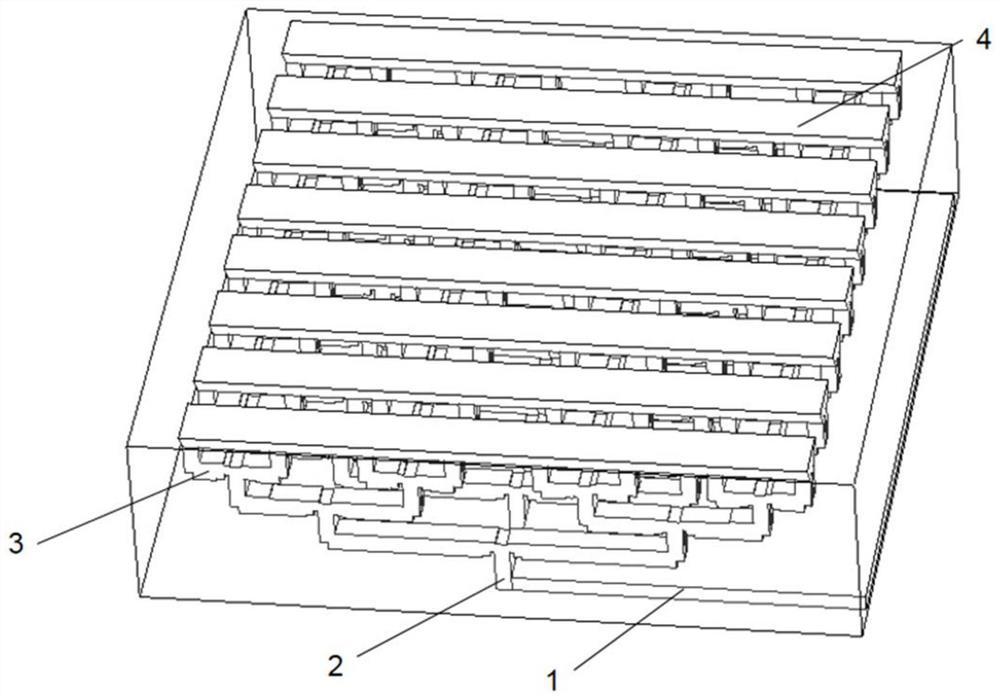 A multilayer ridged waveguide antenna feed structure