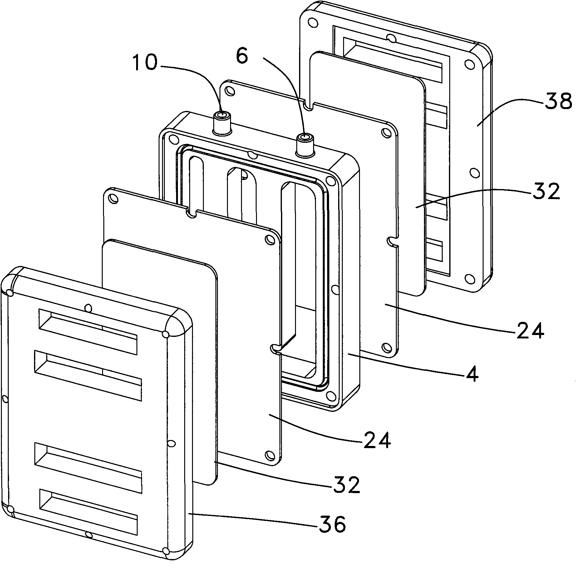 Liquid heating device, core of the said device and a fabricating method thereof