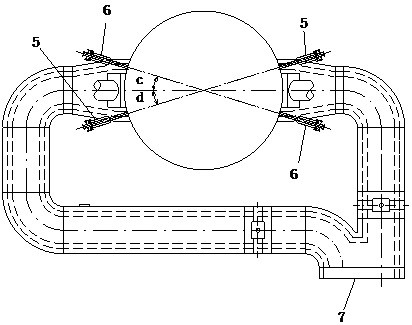 Low nitrogen type decomposition furnace and method for reducing nitrogen oxide concentration in clinker calcination process