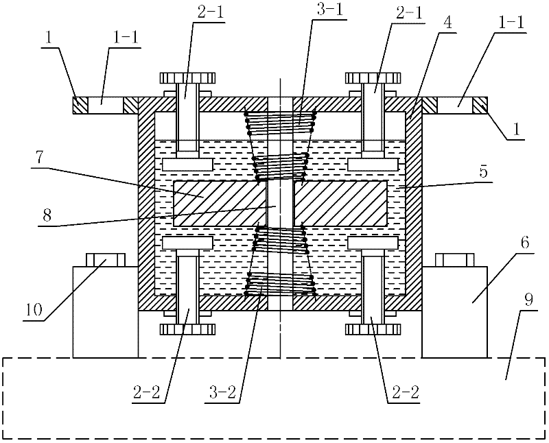 Device for absorbing vibration through nonlinear energy transfer and collision energy consumption