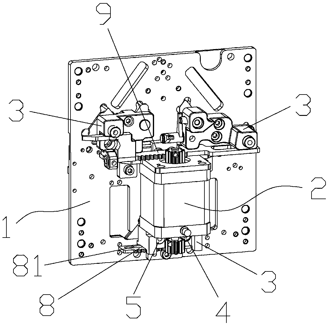 Linkage control mechanism for machine head triangle
