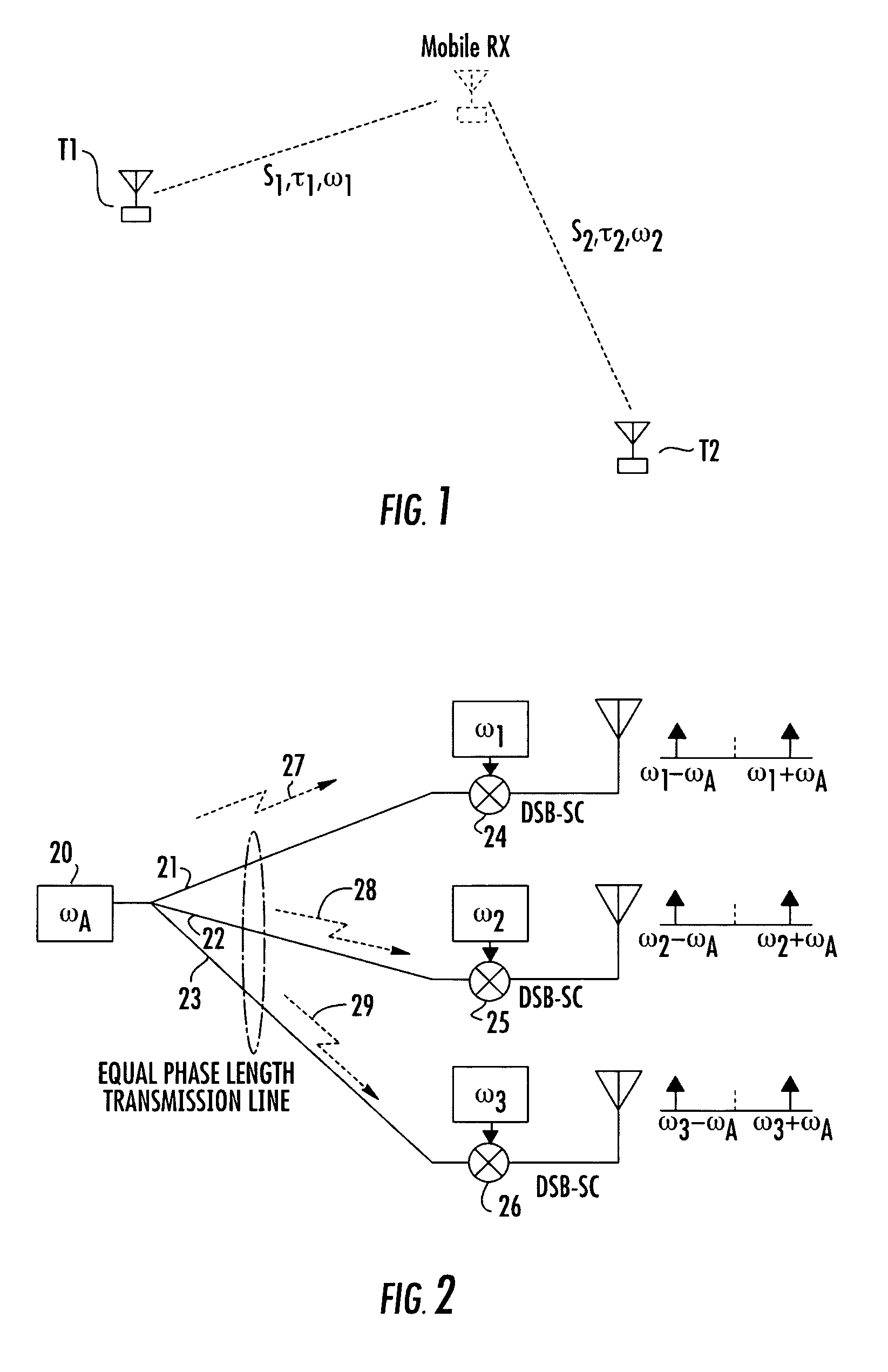 Method of locating object using phase differences among multiple frequency beacons transmitted from spaced apart transmitter sites