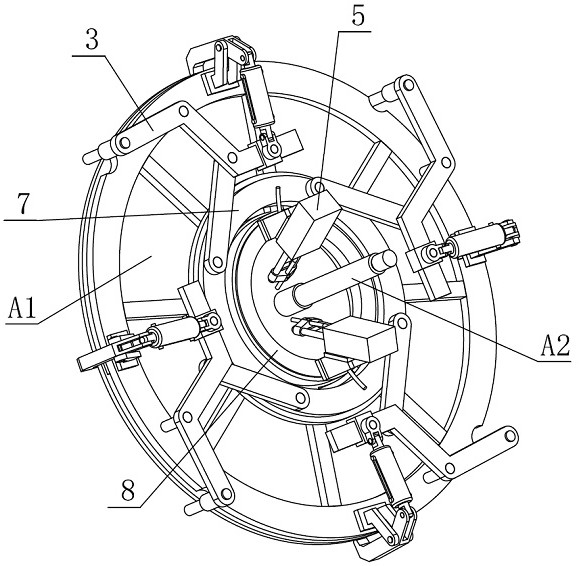 Welding device and operation steps of drum cover and connecting shaft of corn thresher