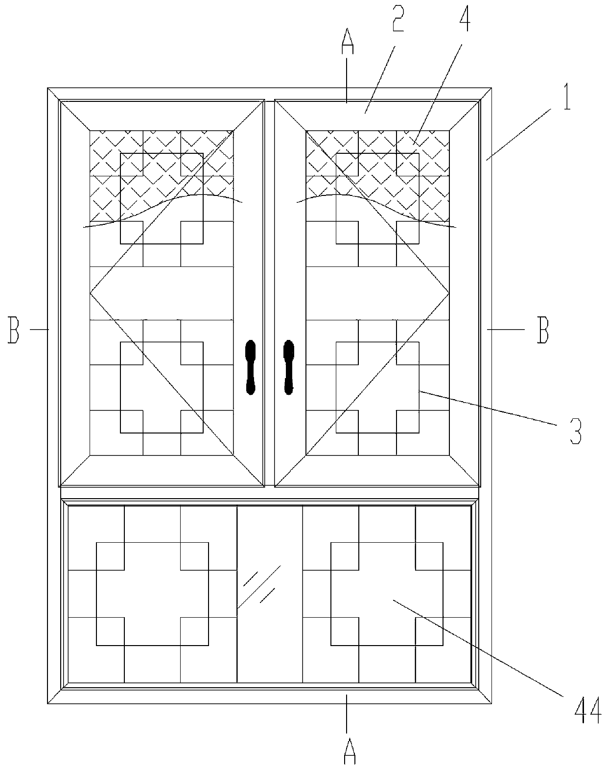 Building energy-saving out-swinging casement Chinese window structure with anti-mosquito function