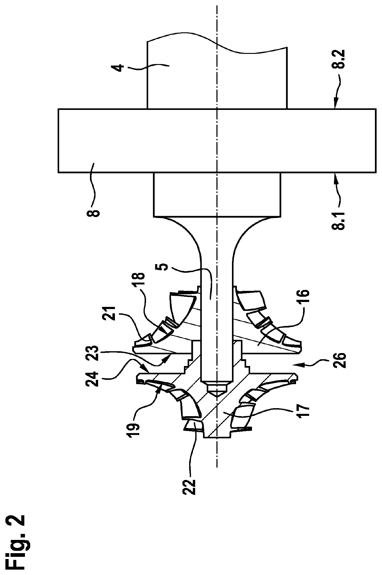 A bearing arrangement for a drive shaft of a turbo-machine, and a turbo-machine including such a bearing arrangement