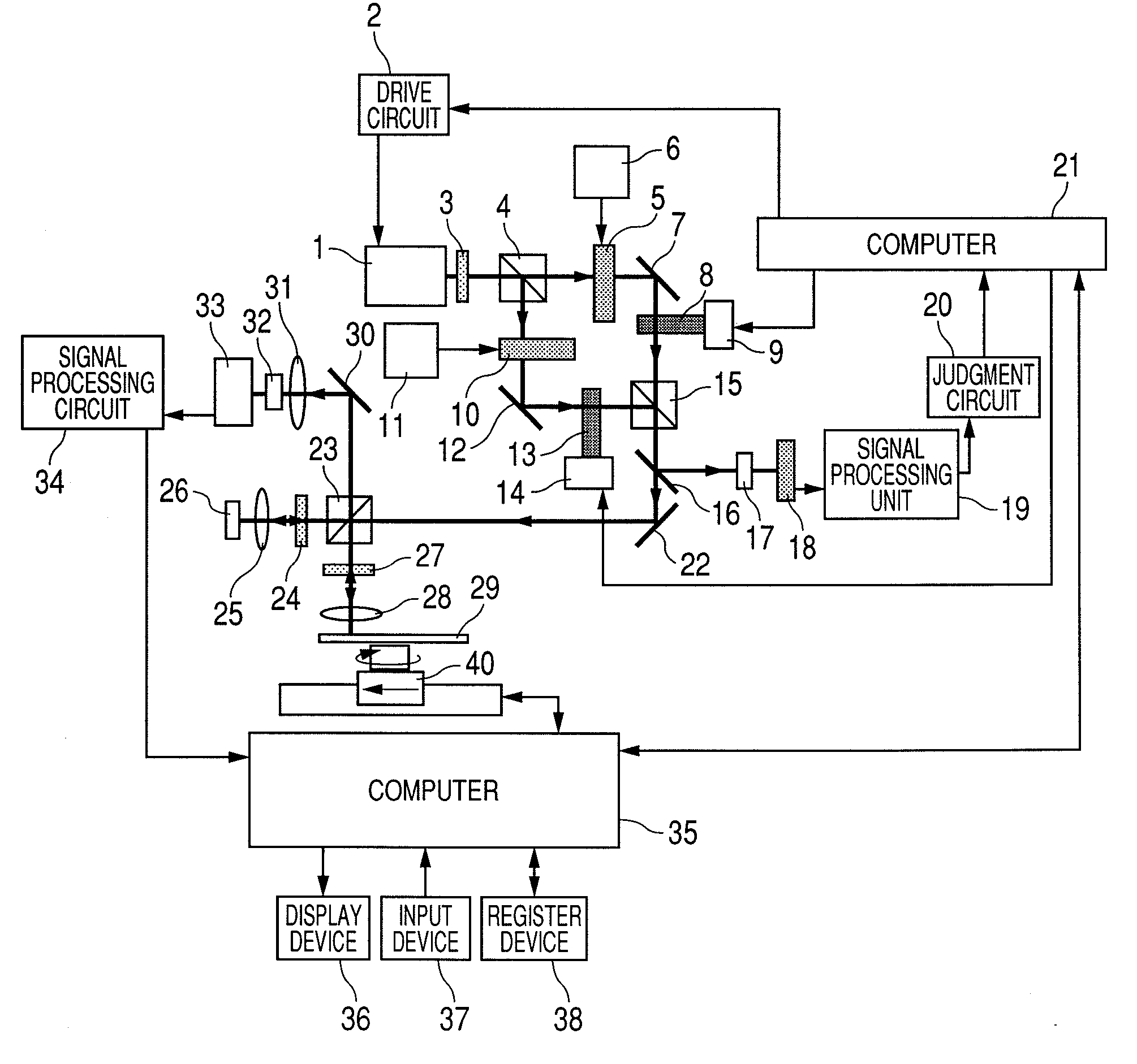 Method and apparatus for detecting defect on a surface of a specimen