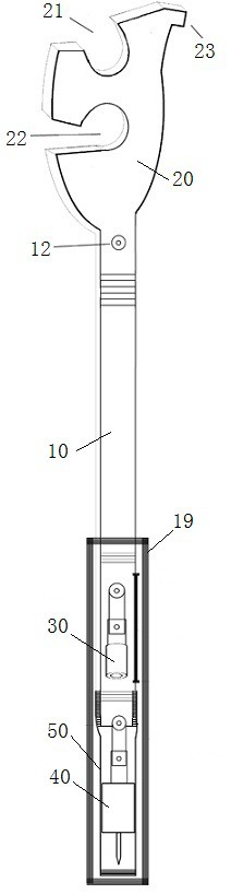 Telescopic insulating multifunctional power cut and transmission operating rod for power distribution network system