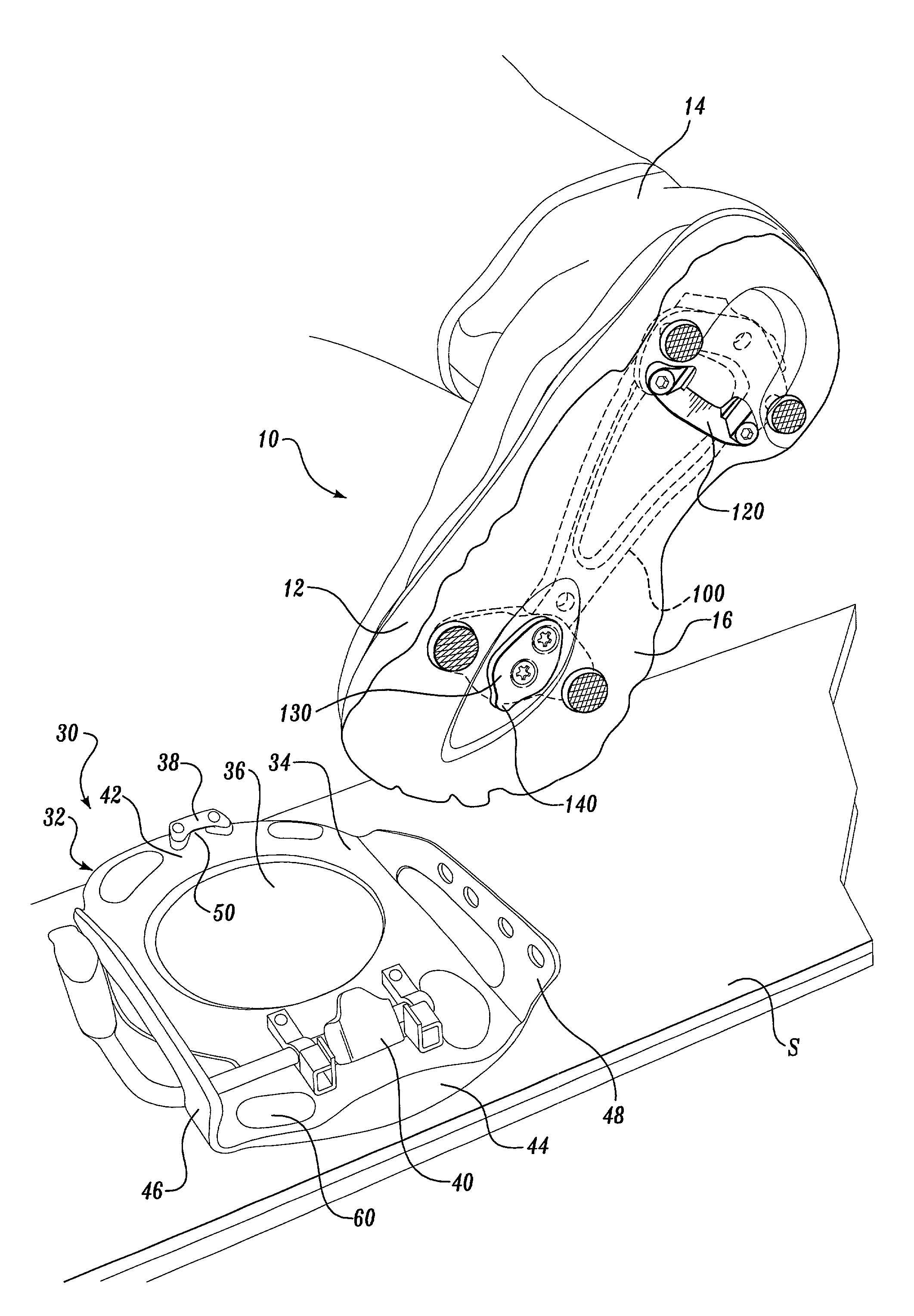 Athletic boot with interface adjustment mechanism