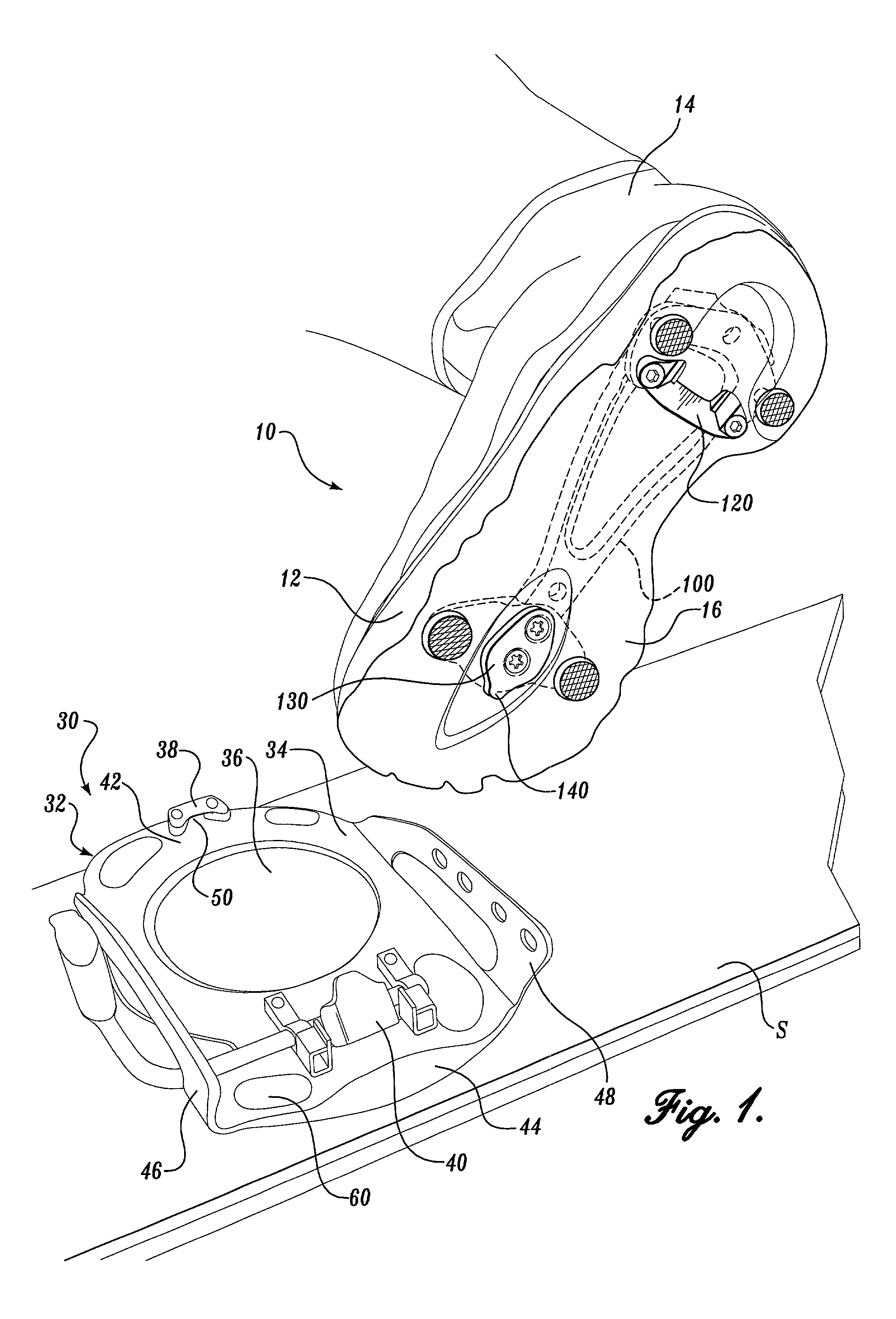 Athletic boot with interface adjustment mechanism