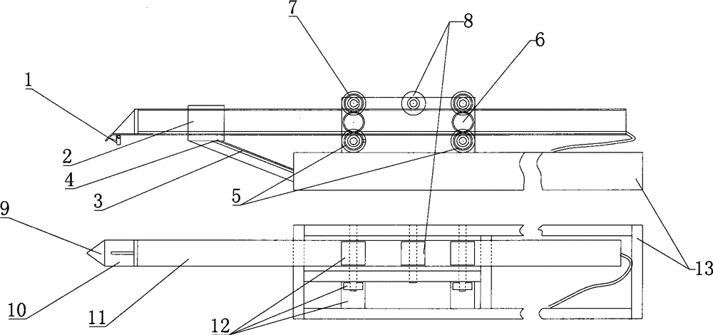 Removing device for ringed waste residue in rotary kiln