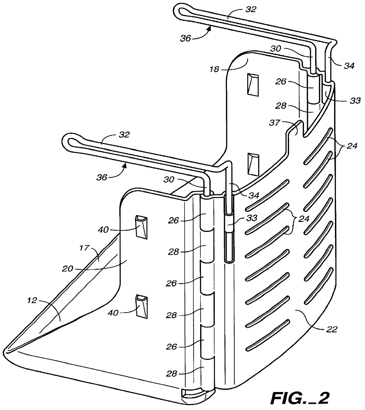 T-shirt bag rack with cantilevered bag support arms and method