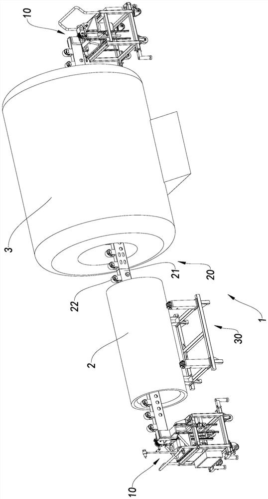 Device for disassembling and assembling gradient coil