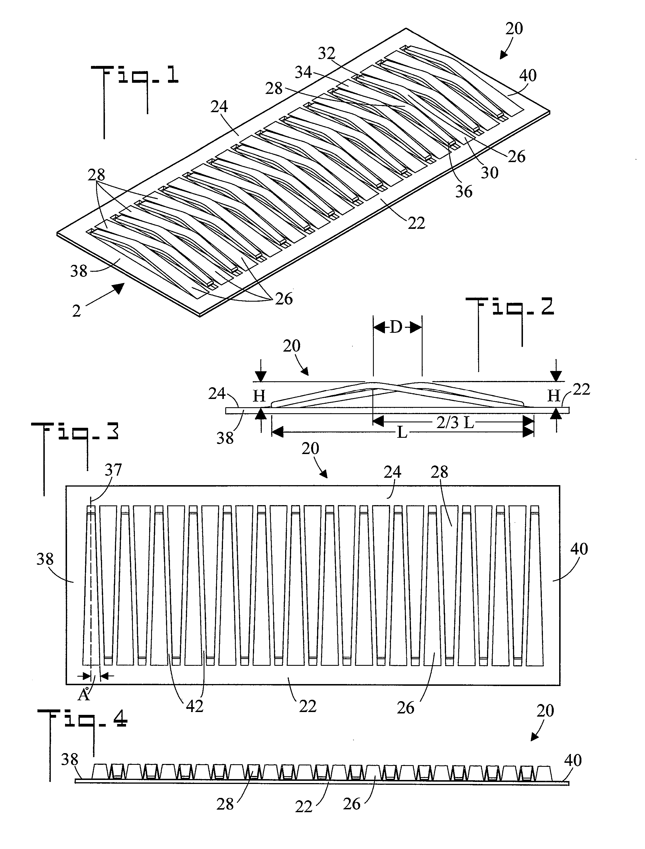 Electrical contact having multiple cantilevered beams
