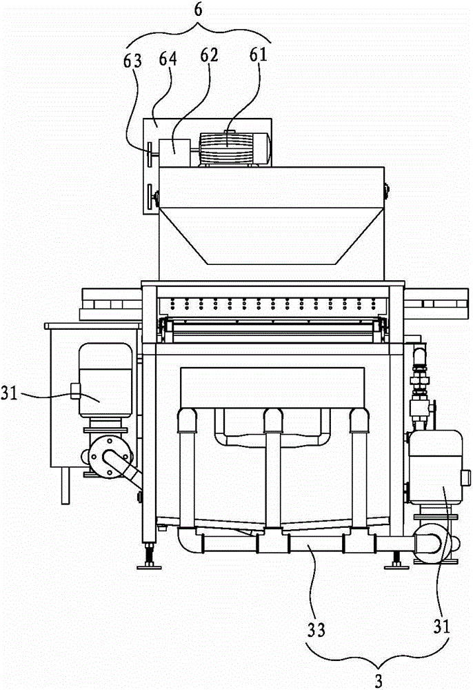 Double-headed water boiling flow line device of cured food