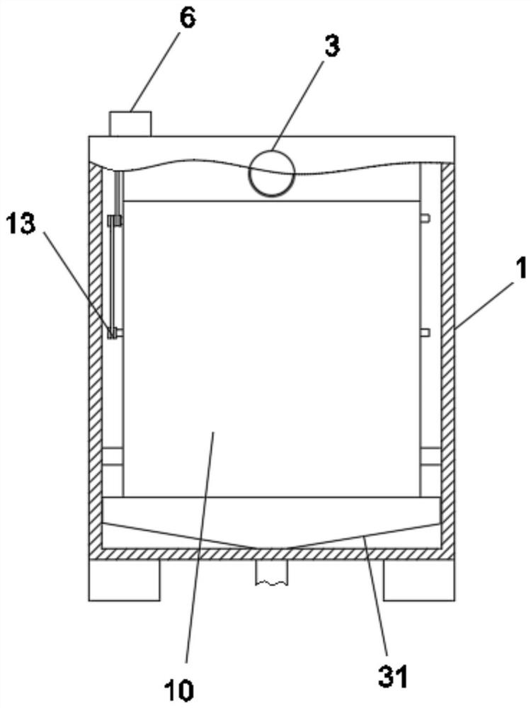 Sewage filtering device for water quality monitoring