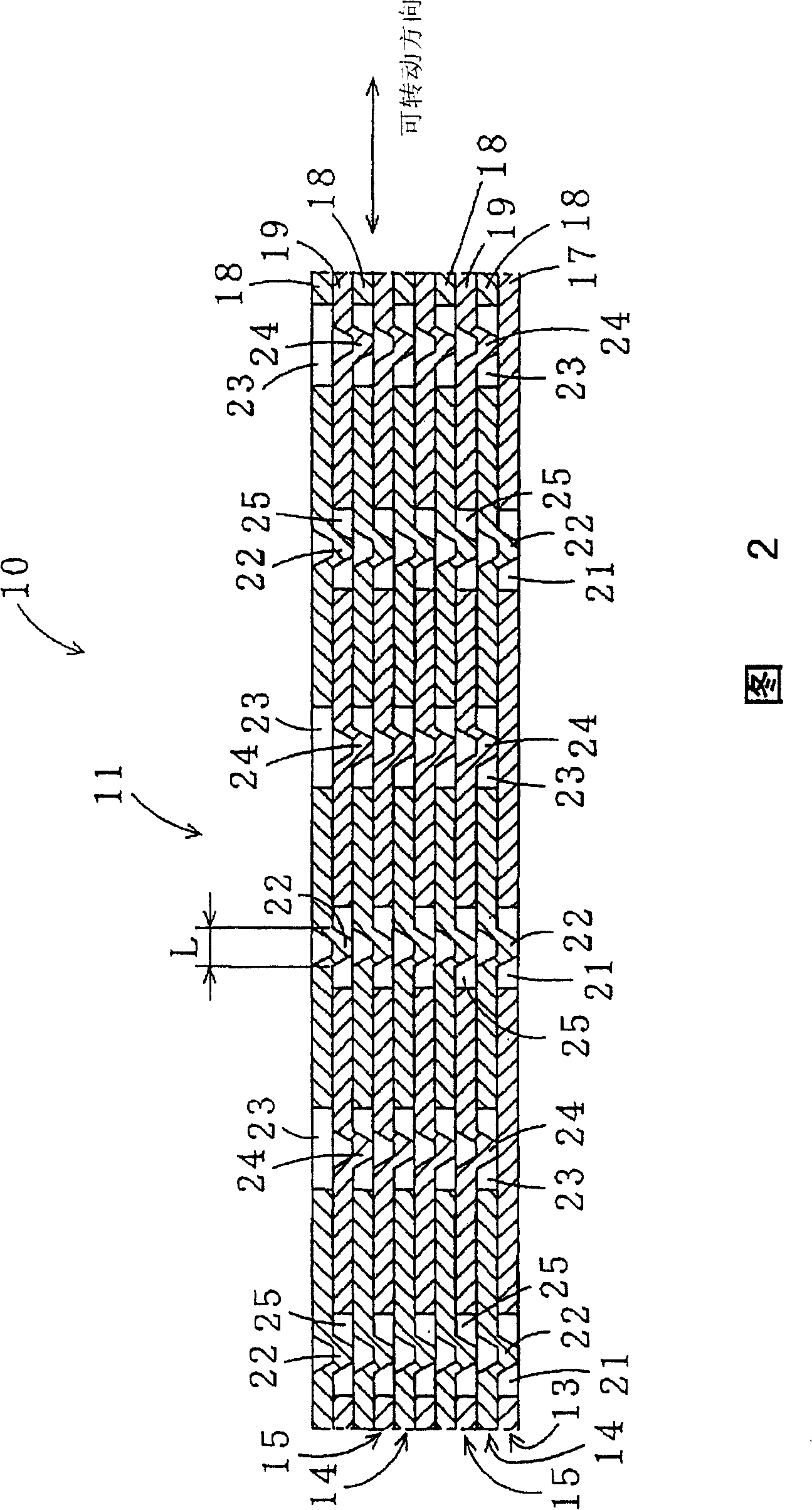 Skew shape variable laminated iron core and method of producing the same
