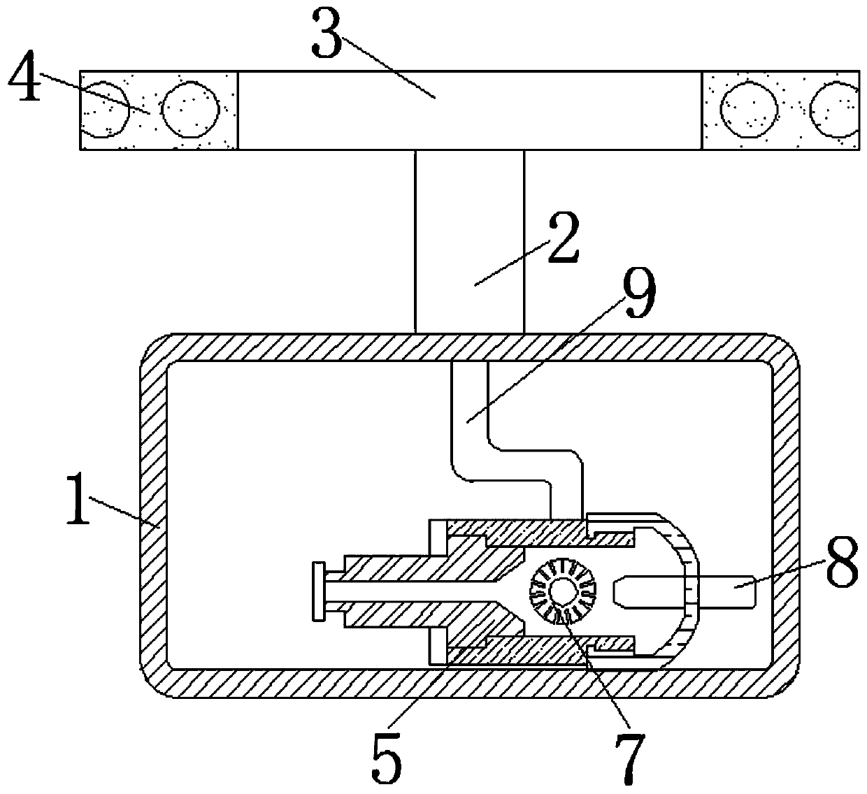 Matched high-pressure spraying box based on coal mining equipment