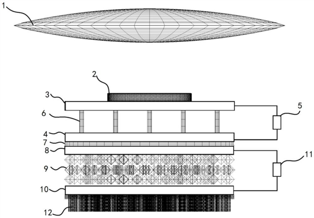 Vacuum-semiconductor solid-state two-stage thermionic power generation device