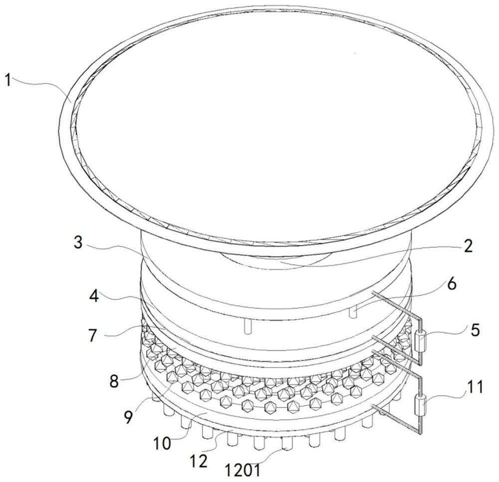 Vacuum-semiconductor solid-state two-stage thermionic power generation device