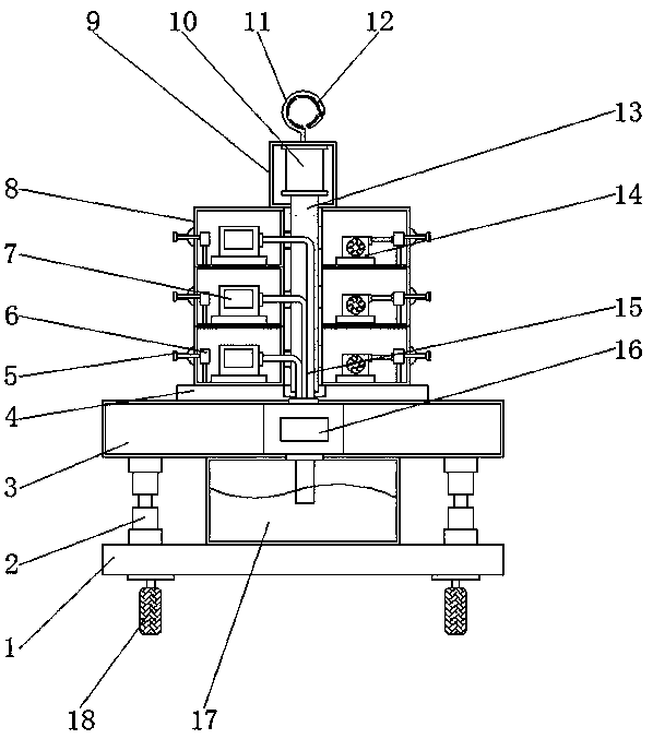 Dust-settling spraying machine with good dust-settling effect