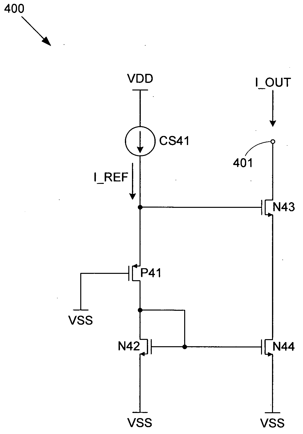 Wide swing, low power current mirror with high output impedance