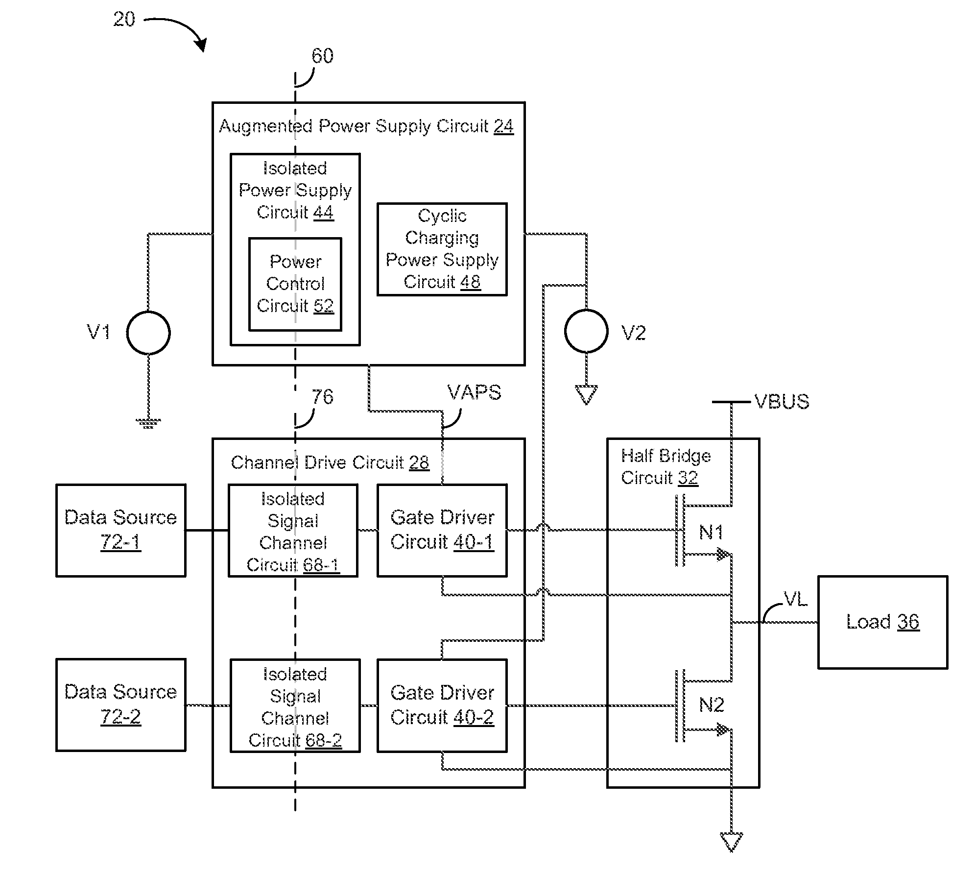 Power supply circuits for gate drivers