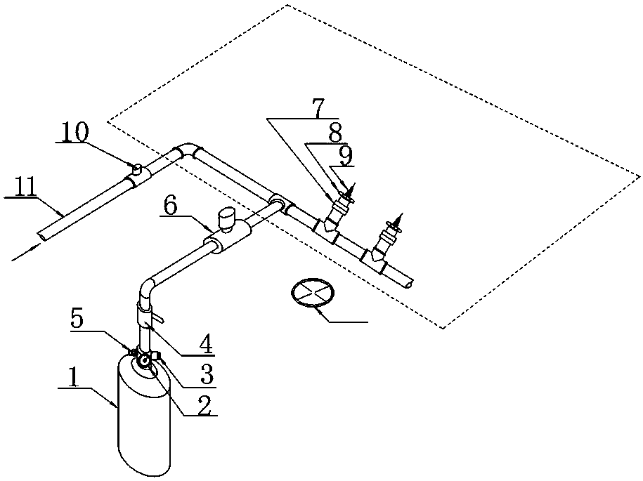 Press-open type spraying execution mechanism