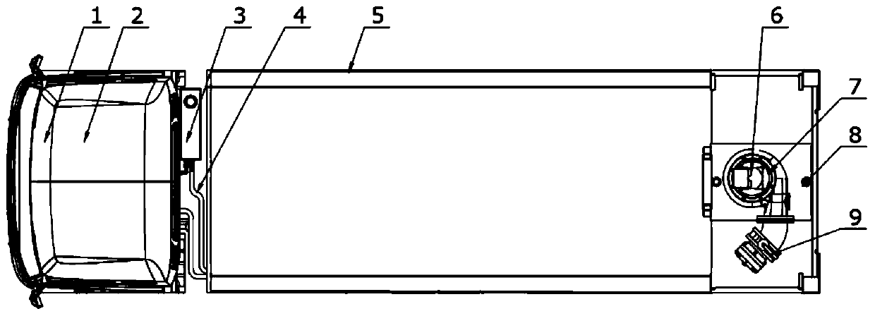 Structural design capable of remodeling any motor vehicle into water drainage pump truck