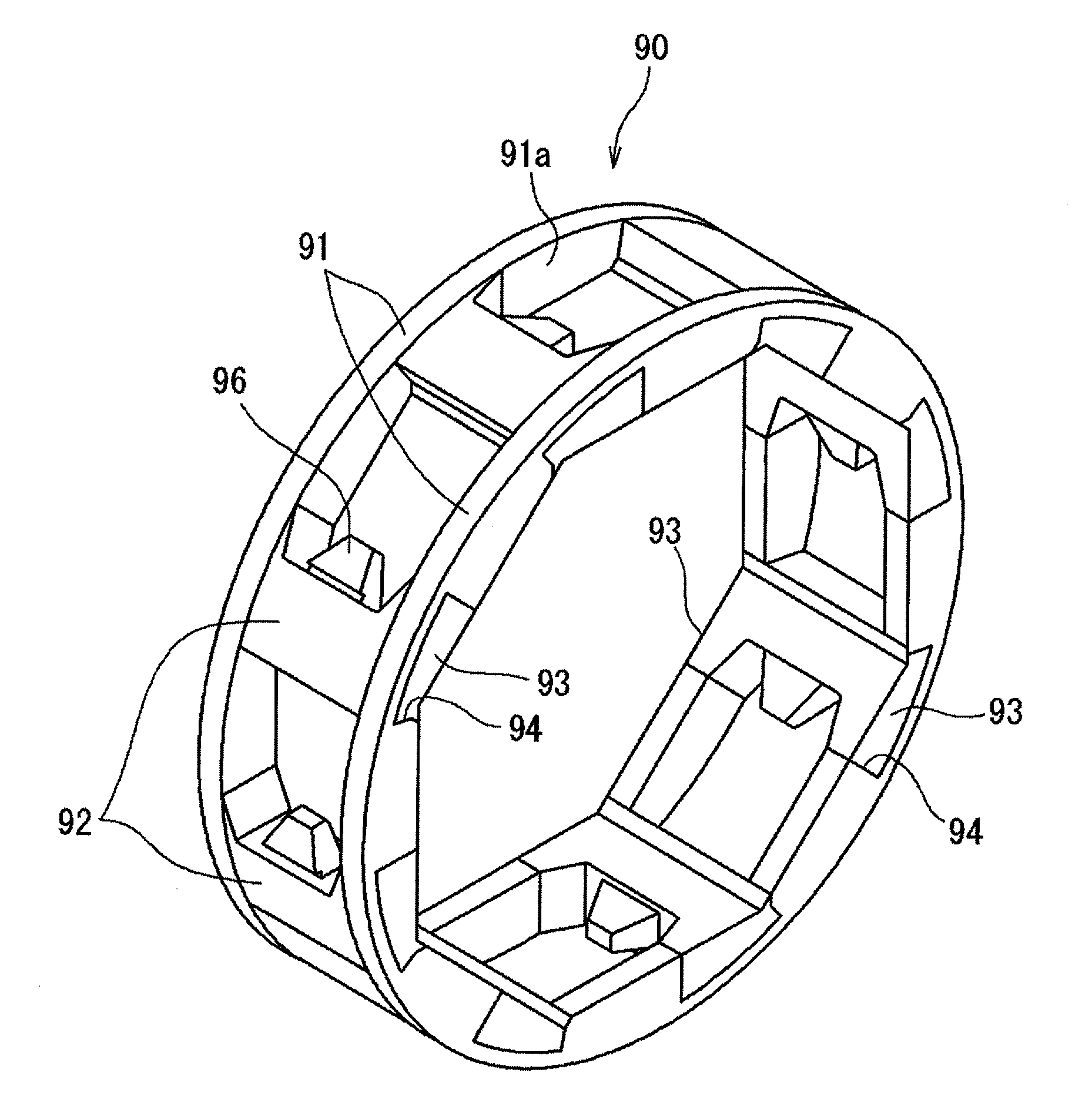 Divided cage and joint member for wind power generation apparatus