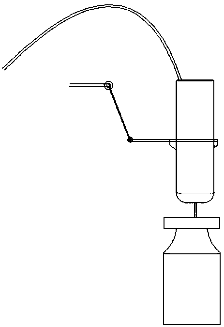 Penicillin bottle medicine dissolving device