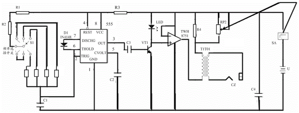 Circuit control device based on muscle vibration and vibrator