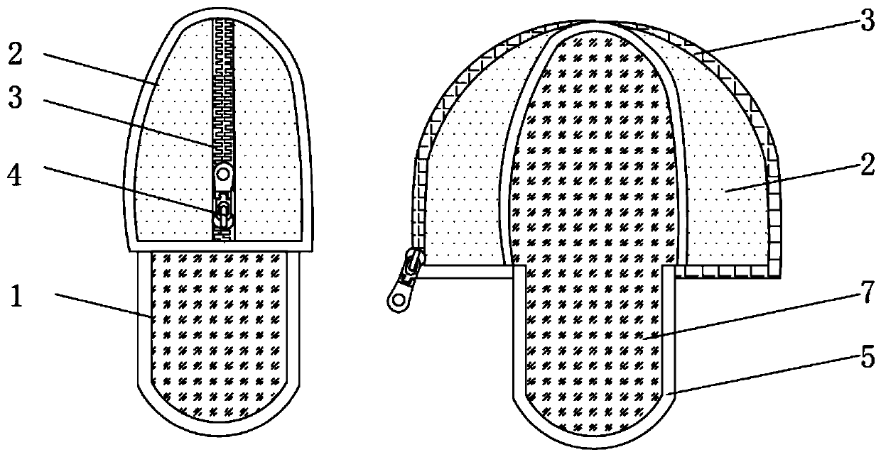 Detachable cotton slipper with traditional Chinese medicine insole