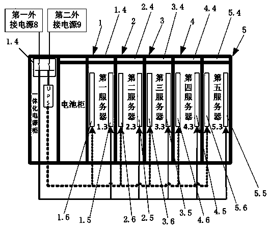 Power supply system of improving data center power supply grade and uninterrupted power supply (UPS) utilization rate