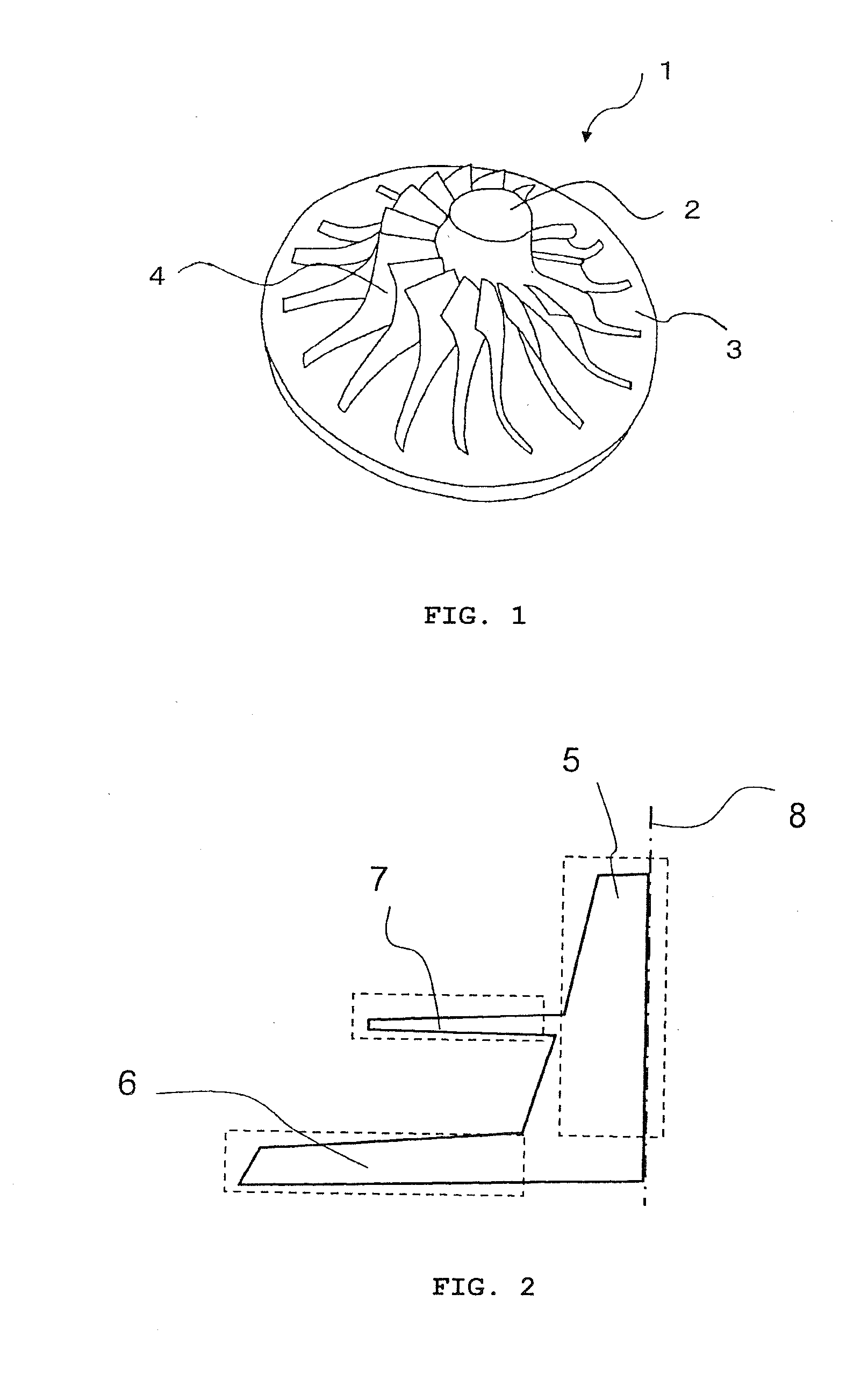 Al ALLOY CAST IMPELLER FOR COMPRESSOR AND PROCESS FOR PRODUCING SAME