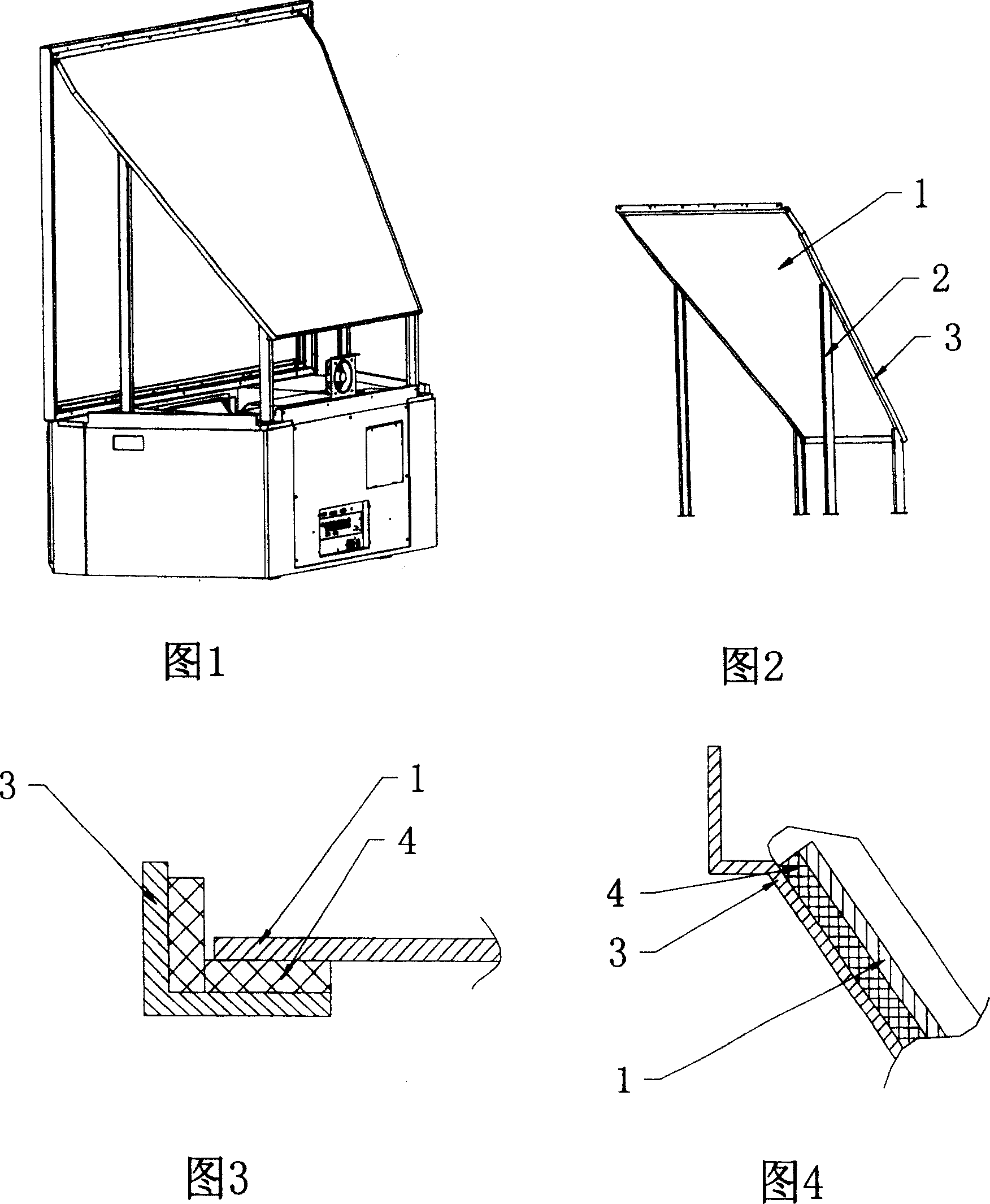 Large reflective mirror fixing device and method of digital light display rear projector