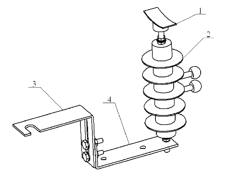 10kv lightning flashover protector with multi-stage series gap lightning strike electrode