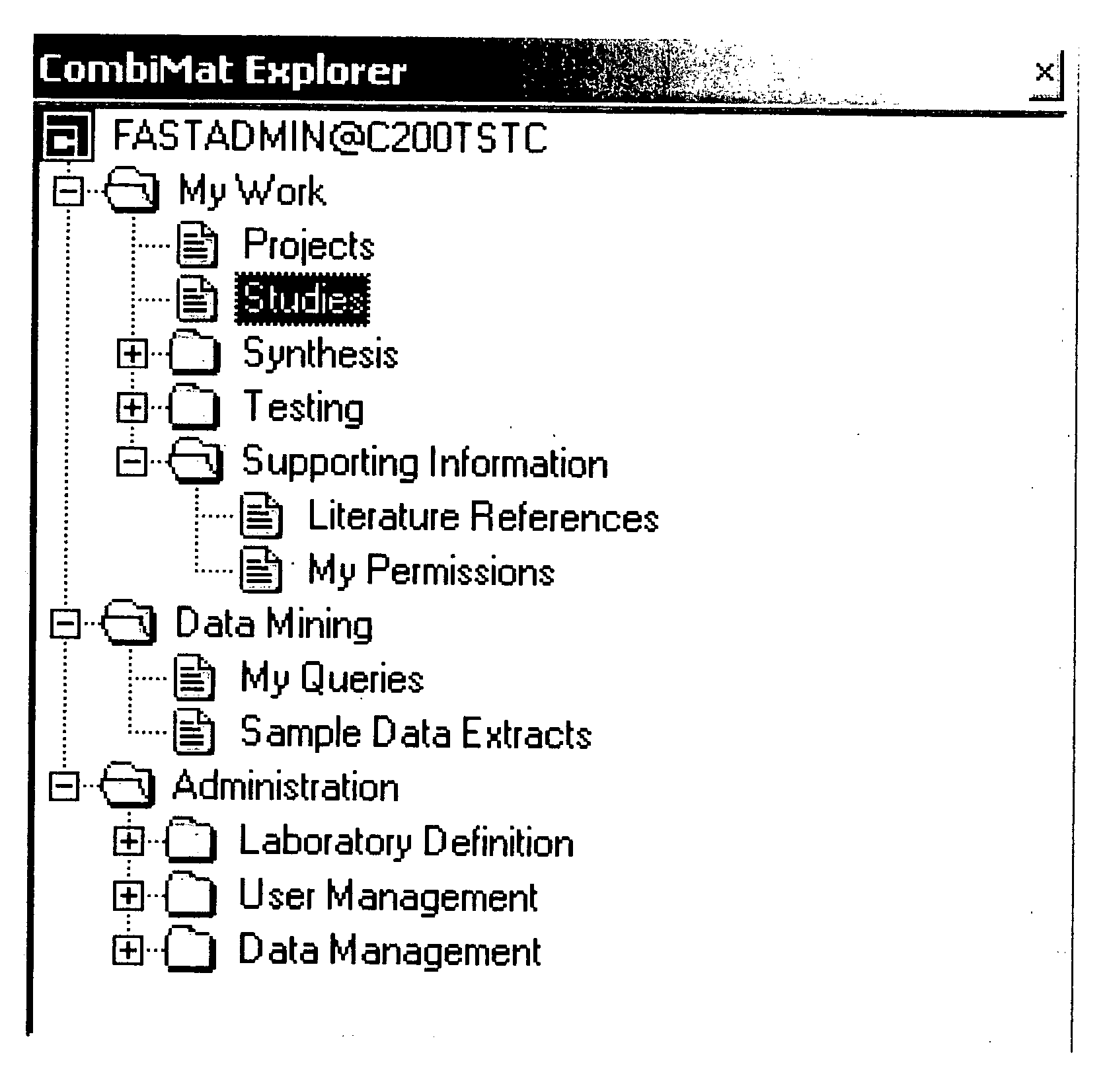 Method of storing fast throughput experimentation information in a database