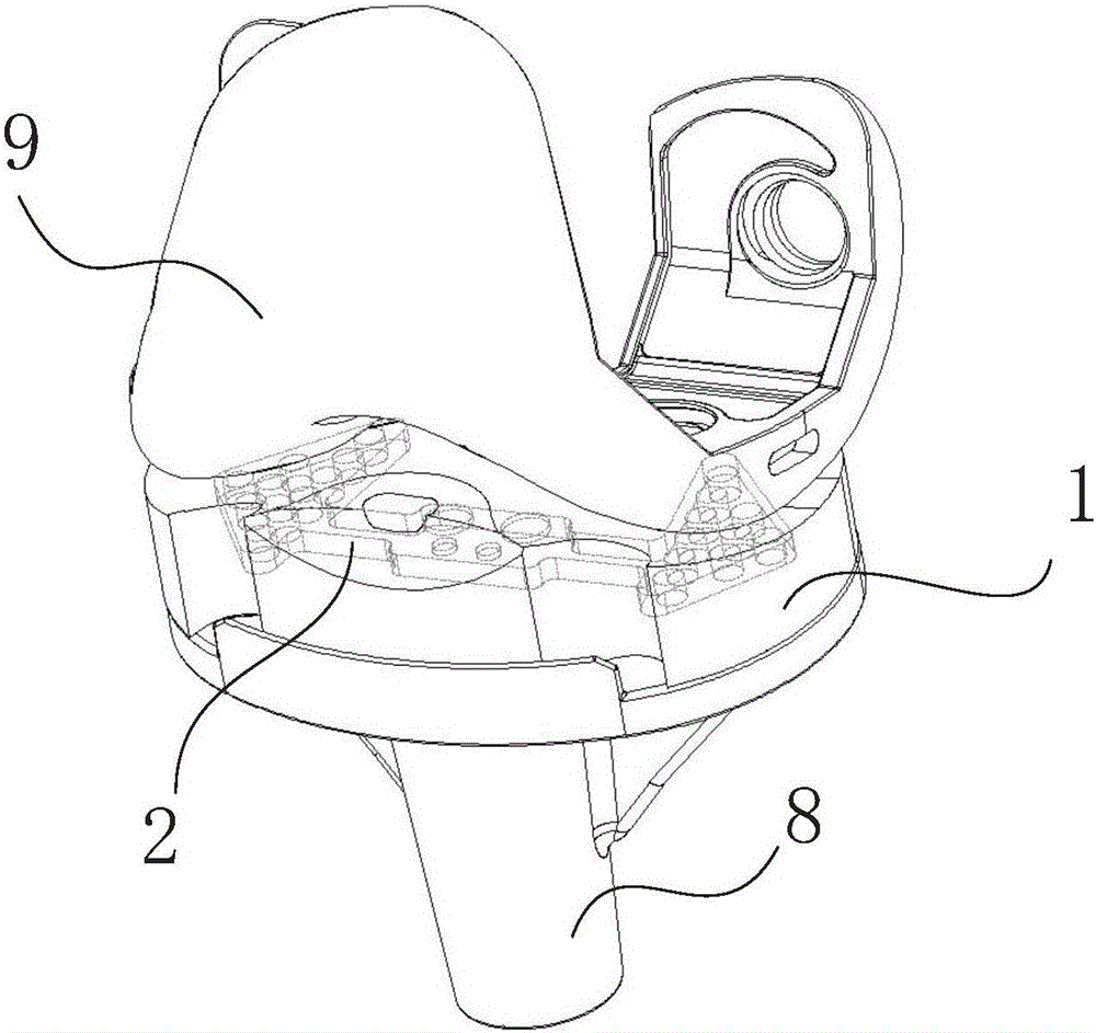 Intelligent knee joint tibia platform test pad module