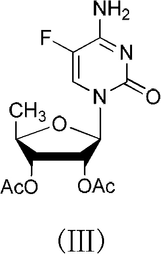 2',3'- di-O-acetyl-5'-deoxy-5-fulurocytidineonium compound and preparation method thereof