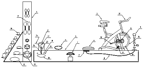 Contra-rotating roller type sports fitness device with regular dodecahedron